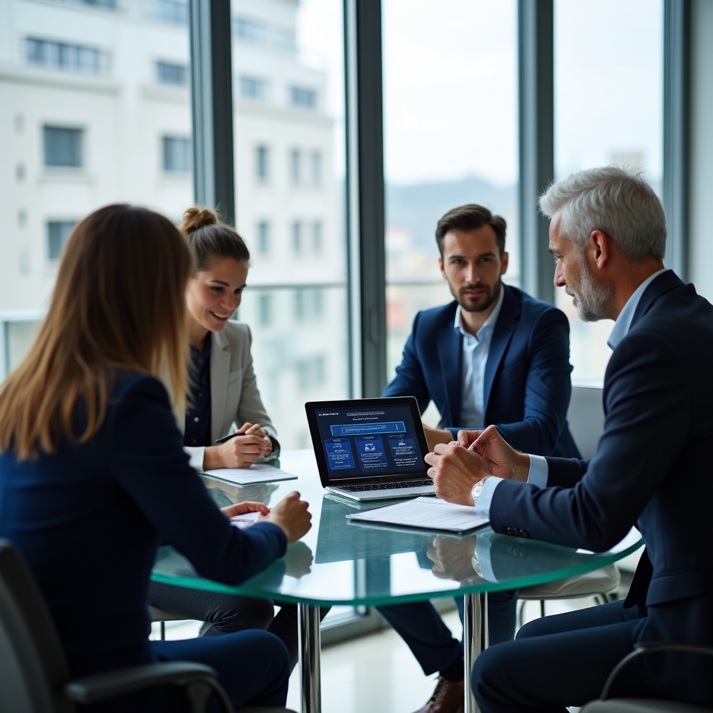 Riunione aziendale per programmi di welfare digitale