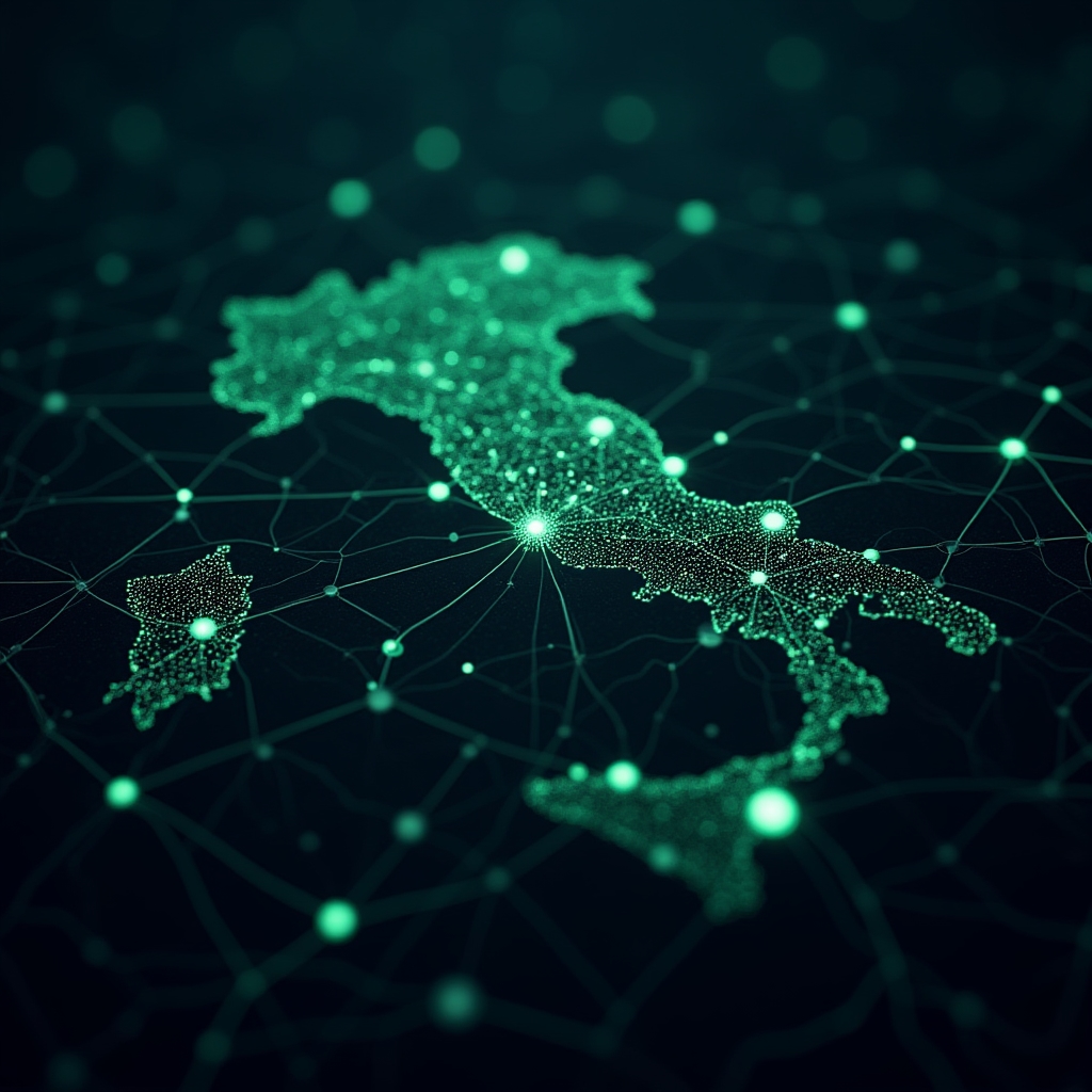 Mappa dell'Italia con le zone di copertura del servizio