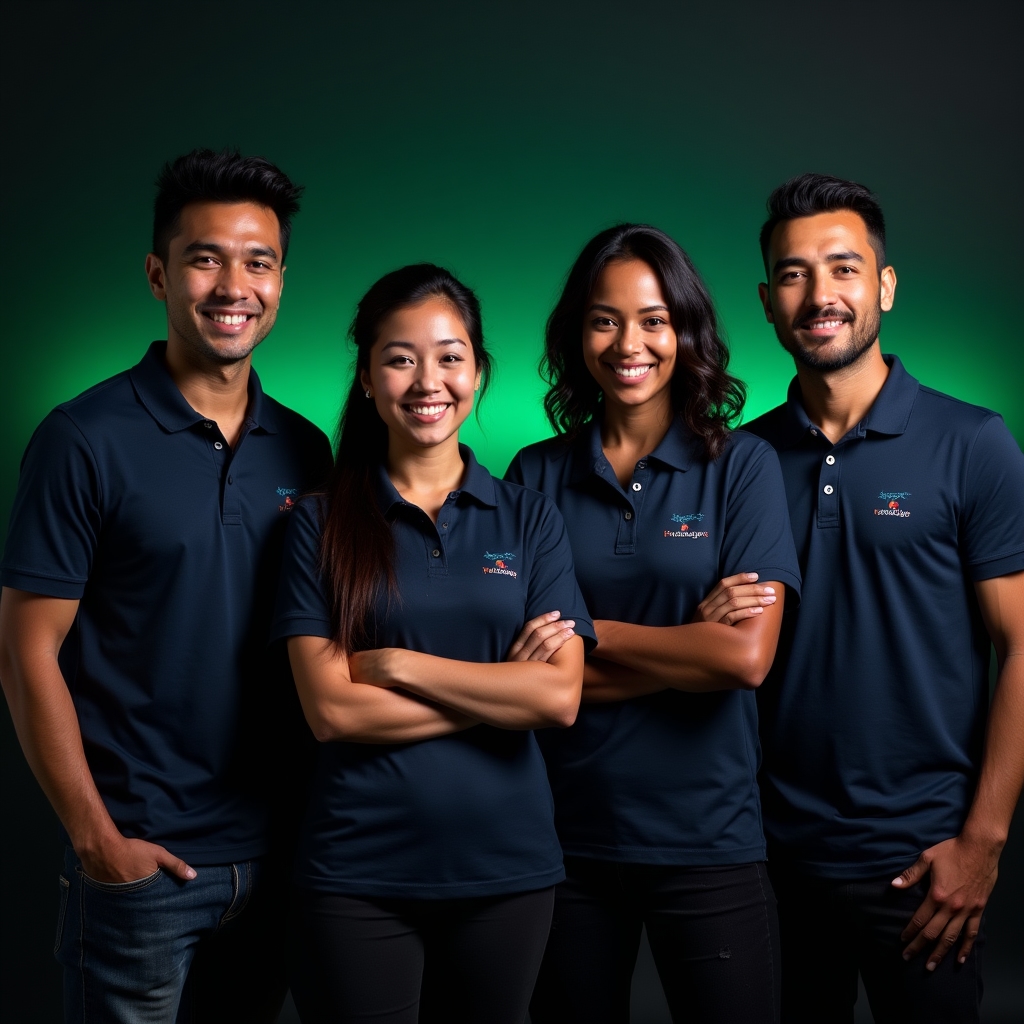 Team di tecnici MiriqVia Hub in posa professionale